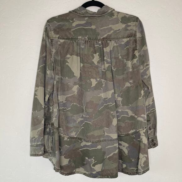 Anthropologie Montana Camo Button down Blouse 4 - Picture 10 of 11